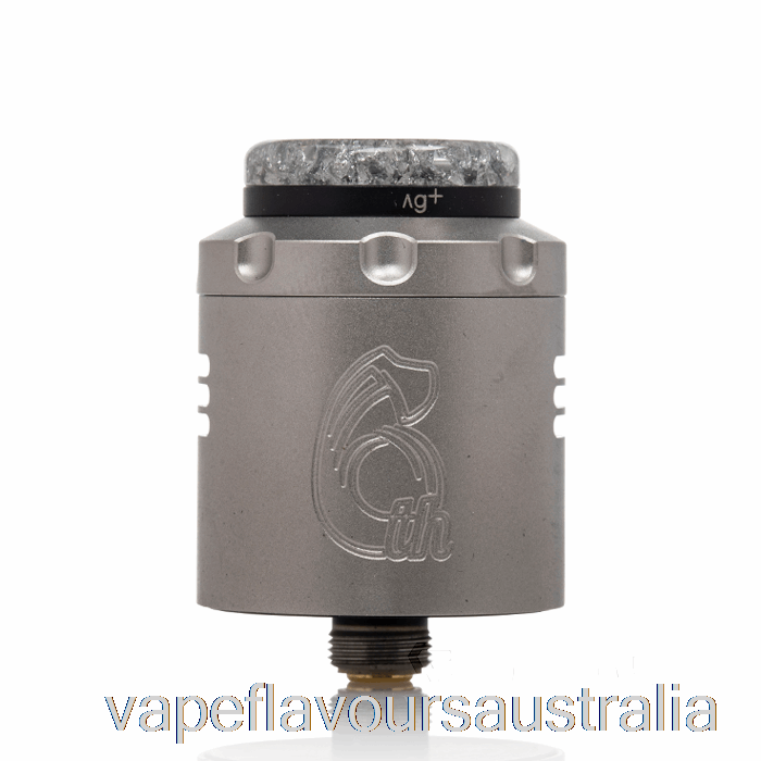 Vape Nicotine Australia Hellvape DEAD RABBIT V3 24mm RDA [6th ANNI] Silver Black